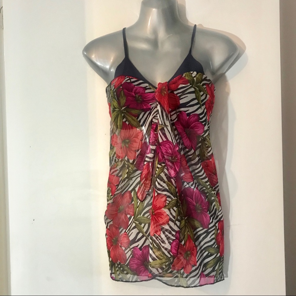 VTG St. John’s Bay Tropical Zebra Print Swim Cover Up Sarong Dress One Size - Picture 5 of 12